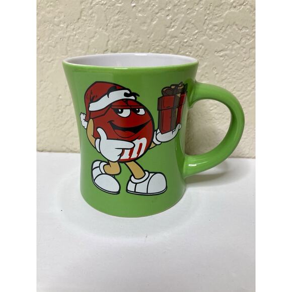 M&M Happy Holidays Mug Red M&M Christmas Cup Gift Present 2008 - Picture 1 of 4